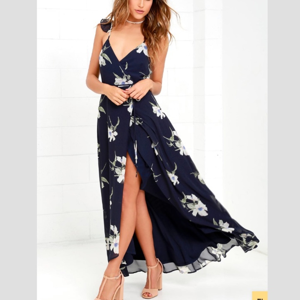 Lulus wrap high-low dress